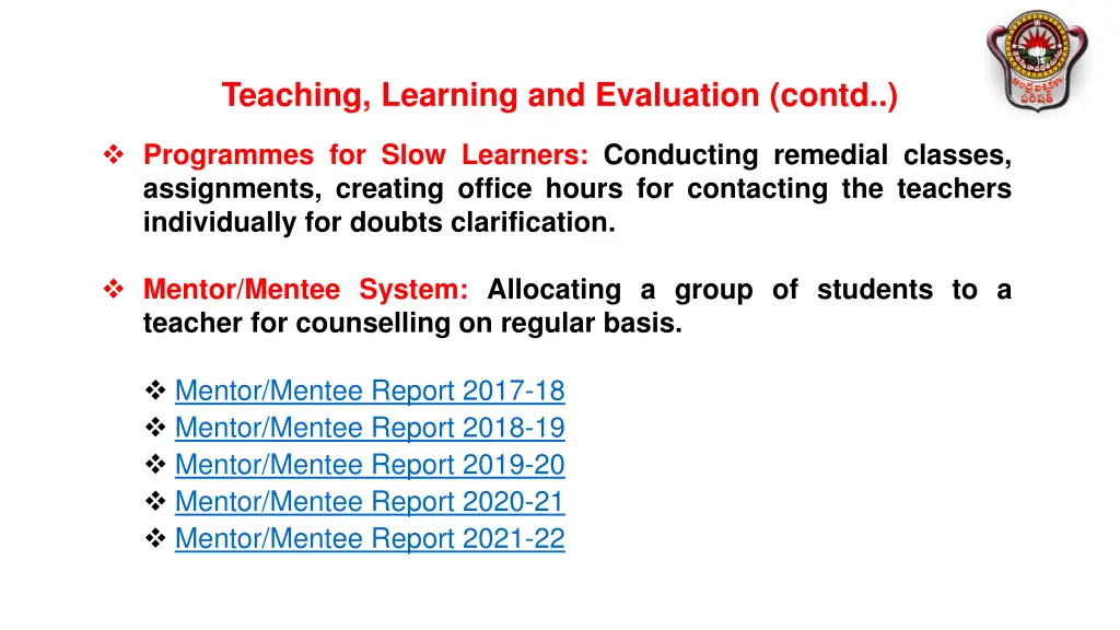 teaching learning and evaluation contd 6