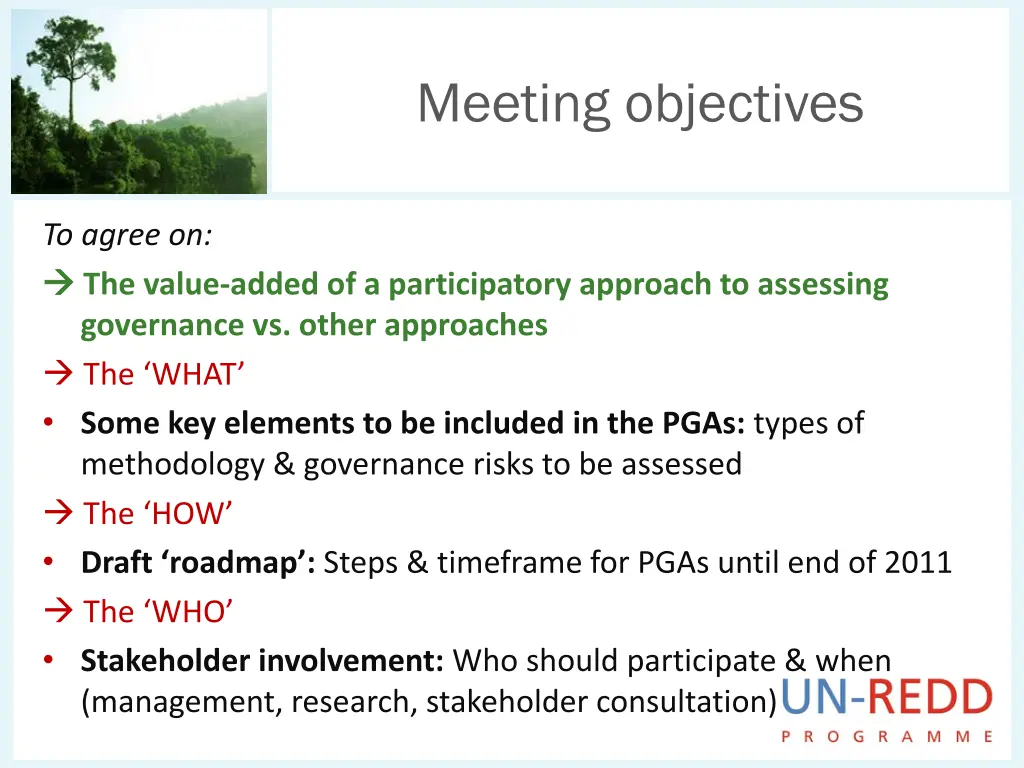 meeting objectives