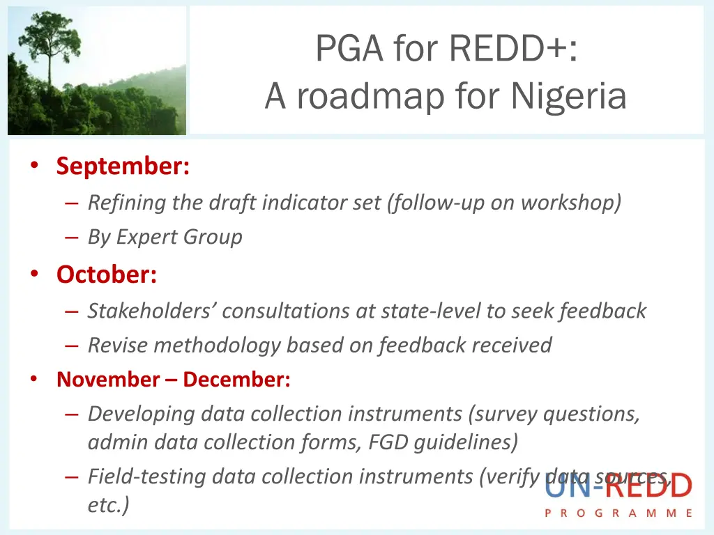 pga for redd a roadmap for nigeria 2