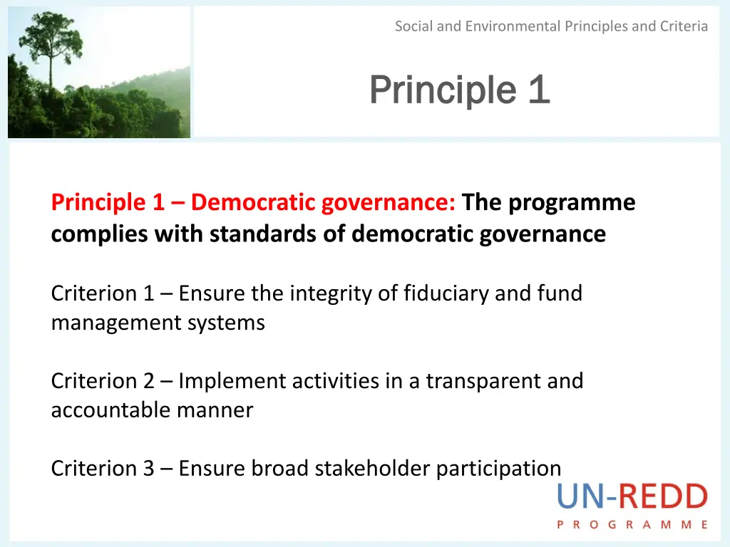 social and environmental principles and criteria