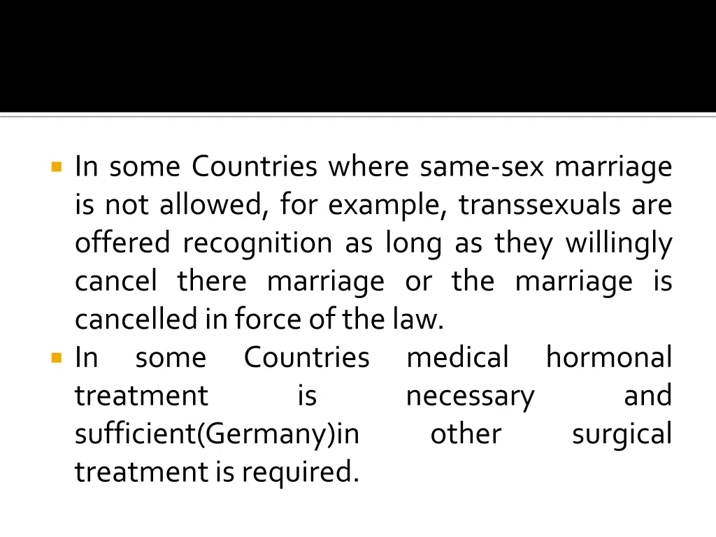 in some countries where same sex marriage