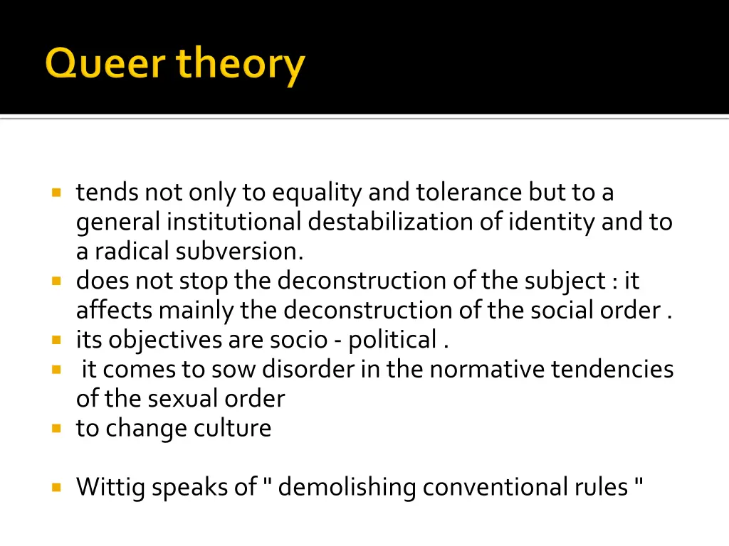 tends not only to equality and tolerance