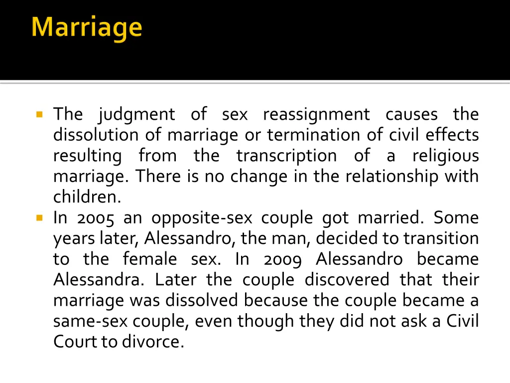 the judgment of sex reassignment causes
