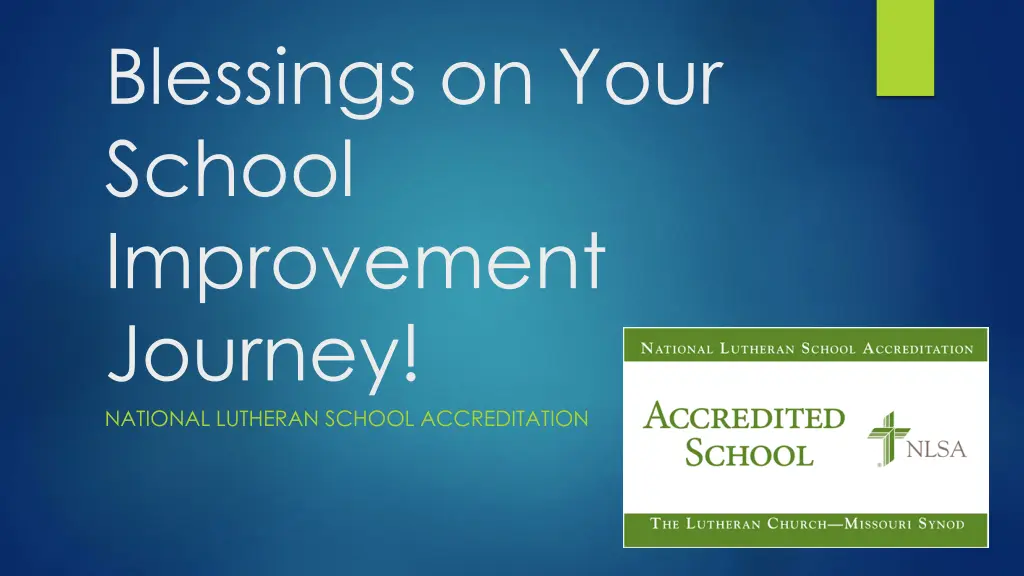 blessings on your school improvement journey