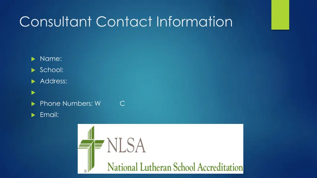 consultant contact information