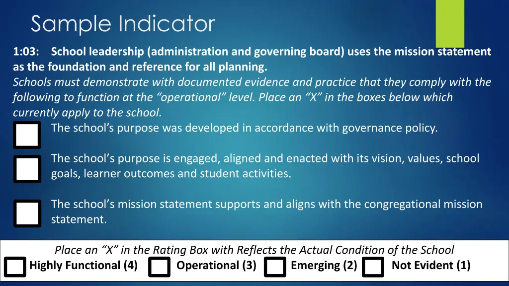 sample indicator