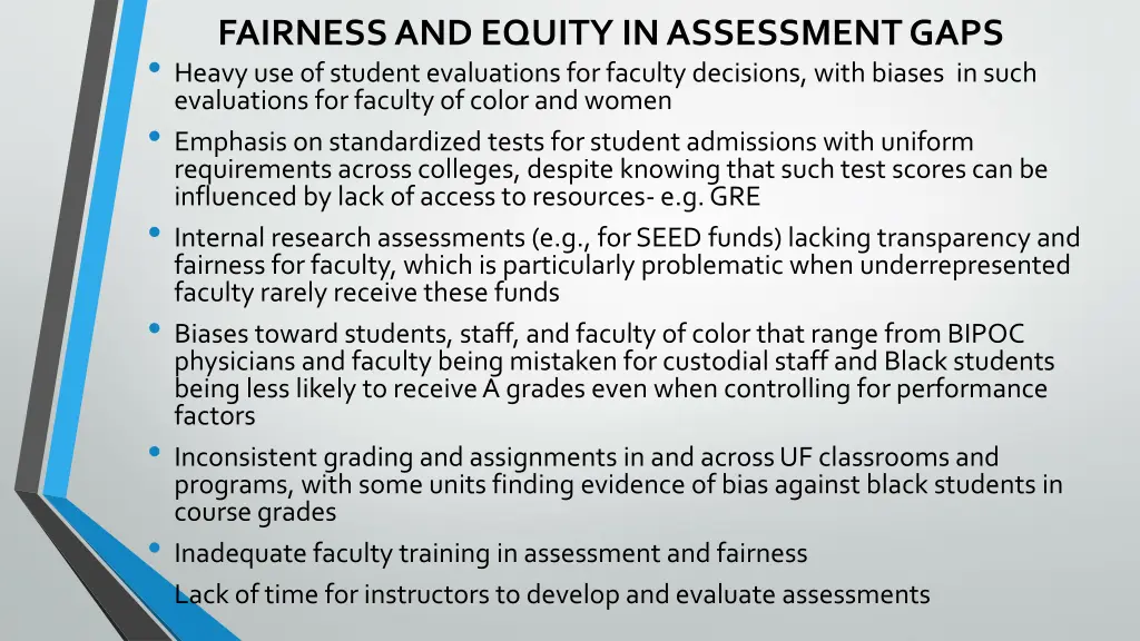 fairness and equity in assessment gaps heavy