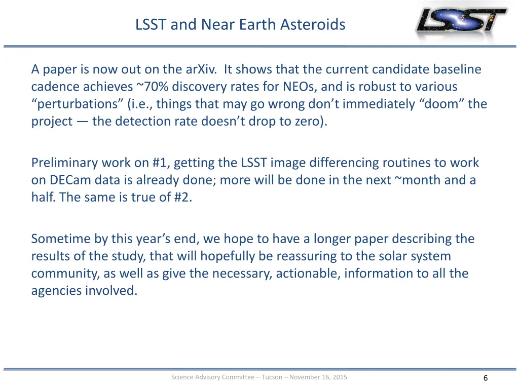lsst and near earth asteroids 4