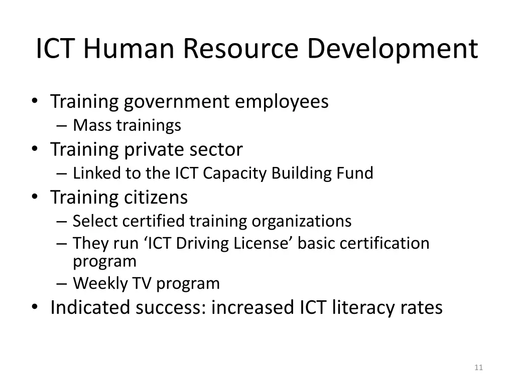 ict human resource development