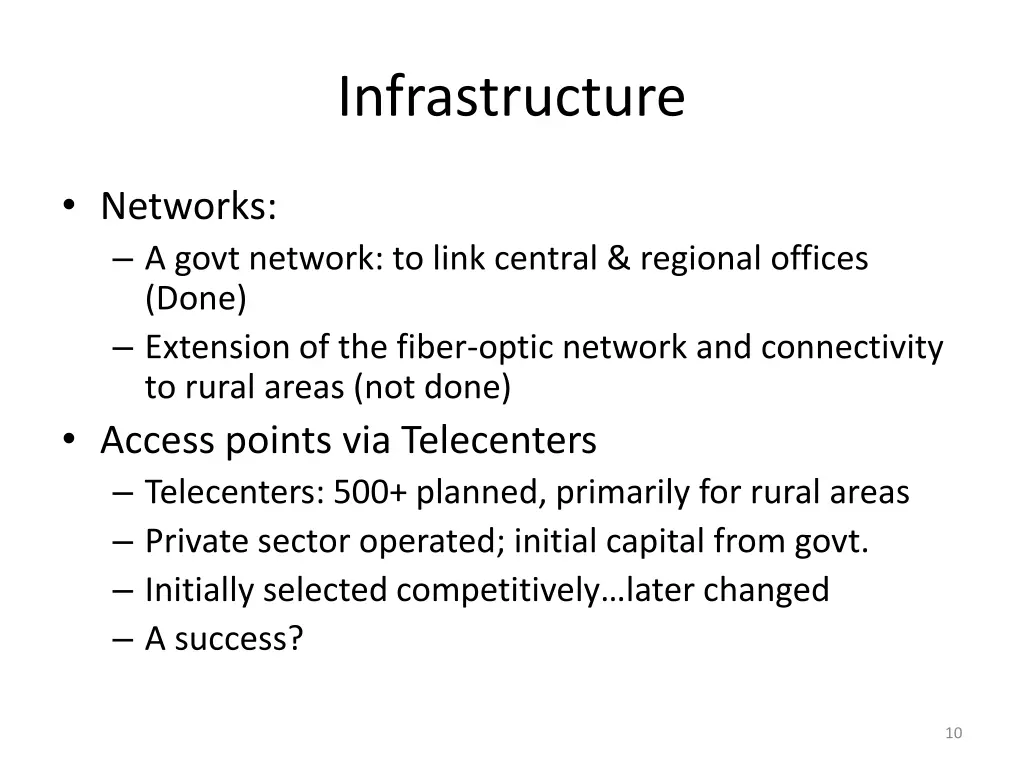 infrastructure