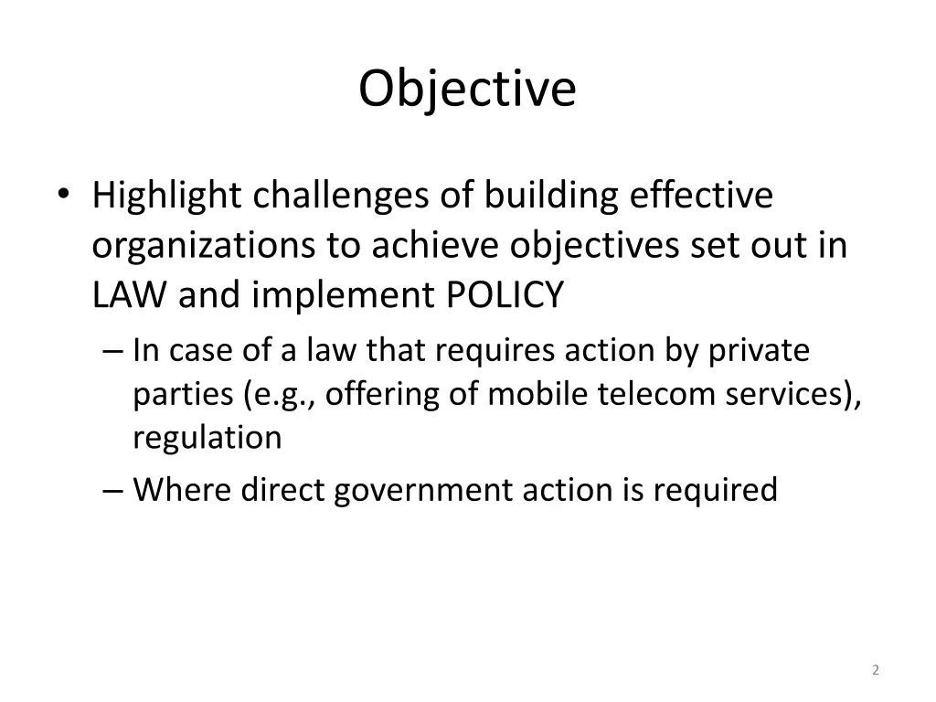 objective