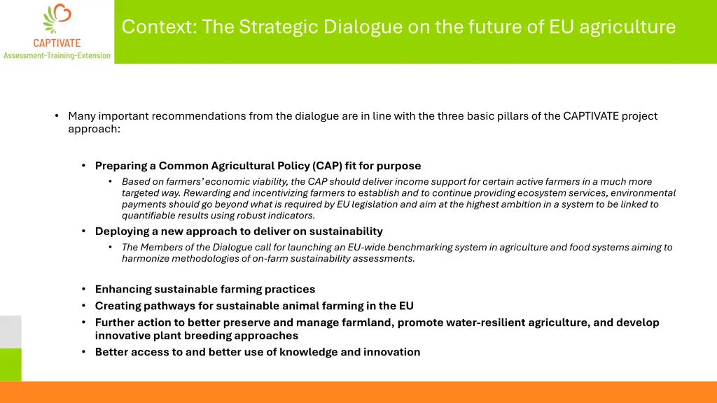 context the strategic dialogue on the future