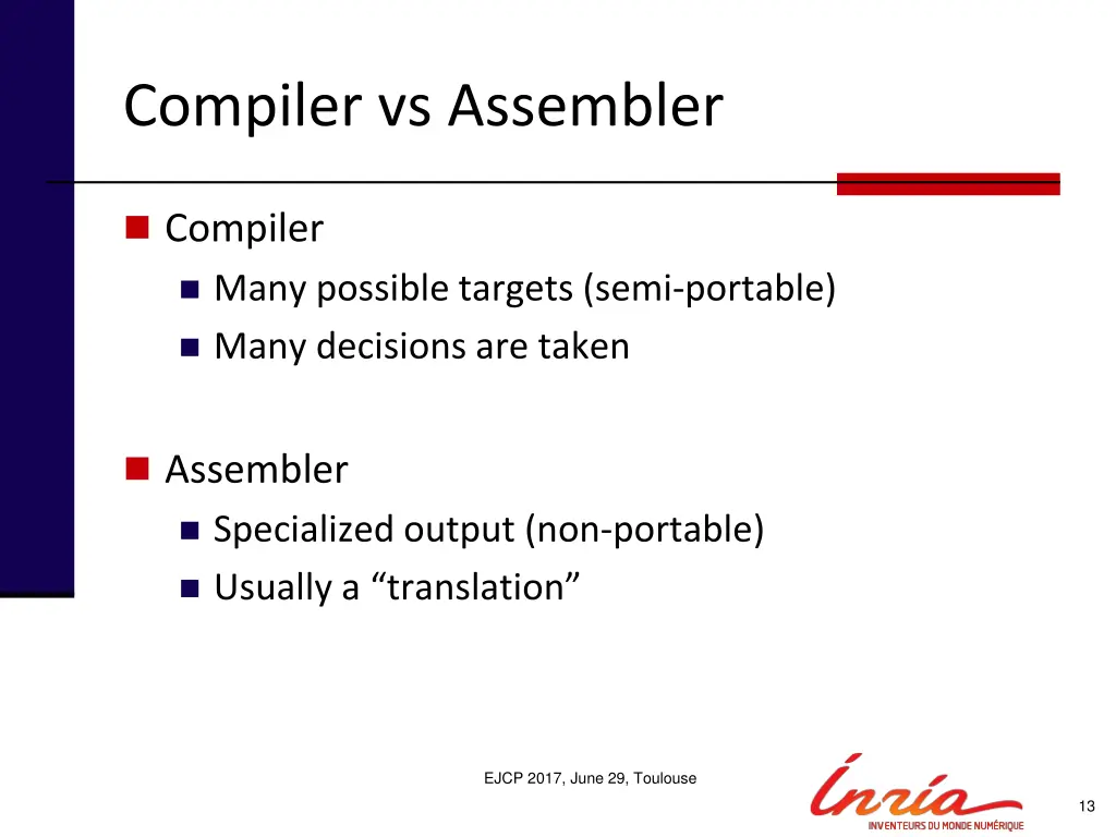 compiler vs assembler 1