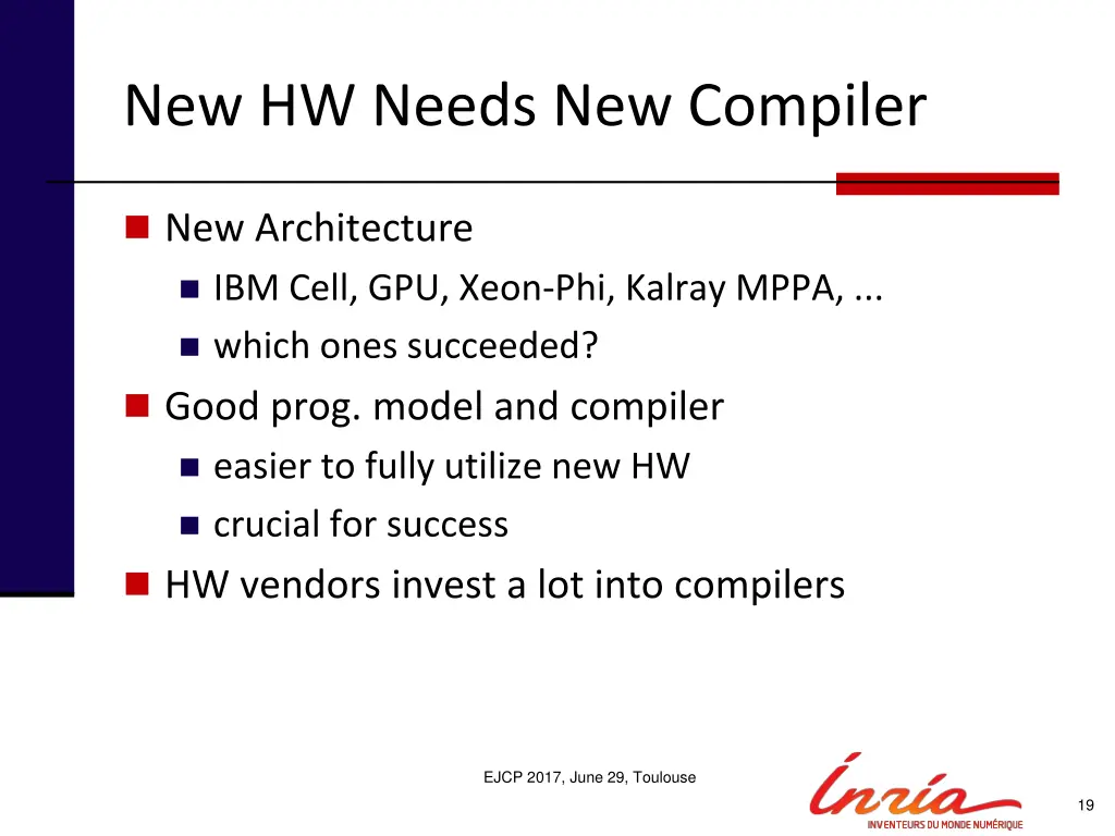 new hw needs new compiler