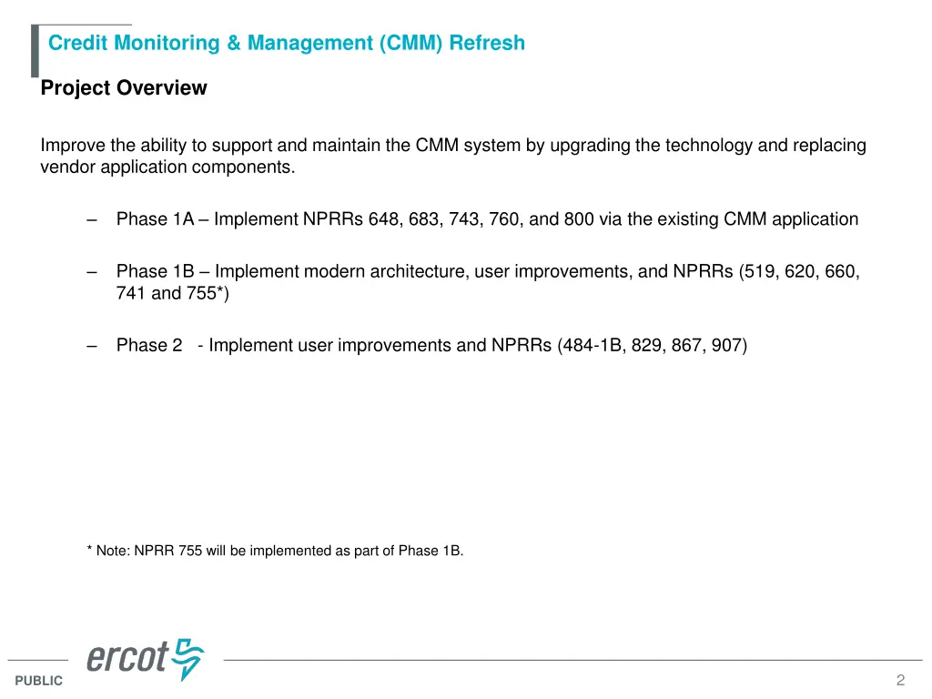credit monitoring management cmm refresh