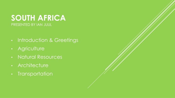 south africa presented by ian juul