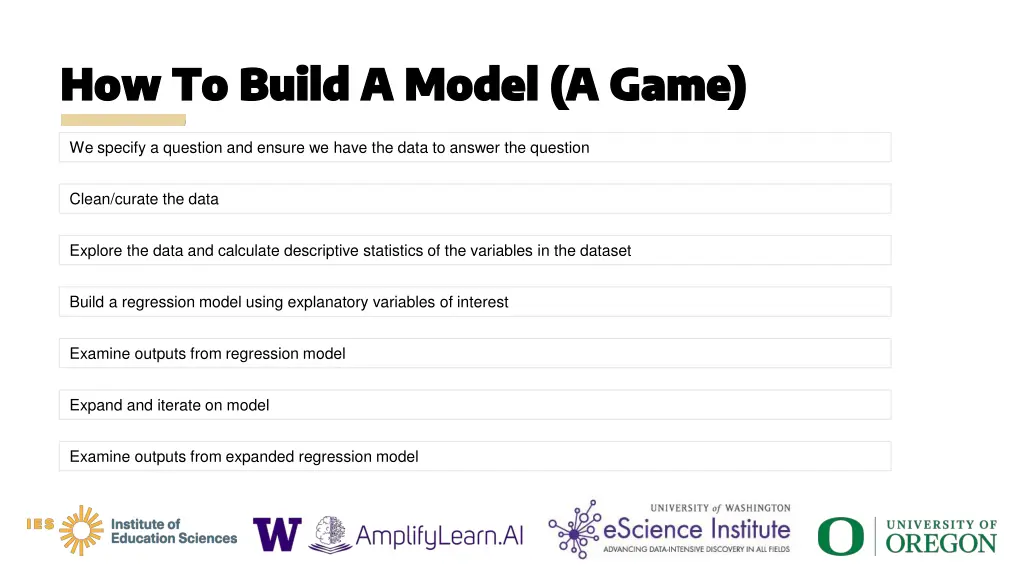 how to build a model a game how to build a model 1