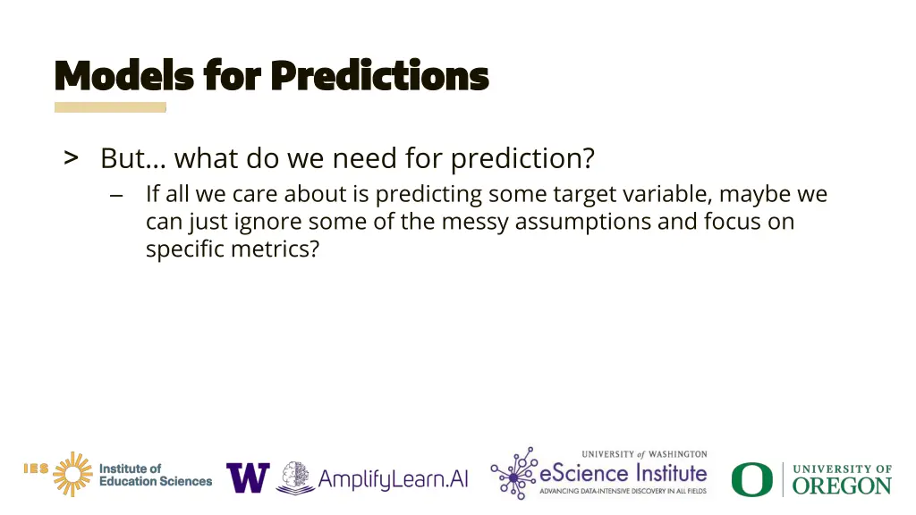 models for predictions models for predictions 3