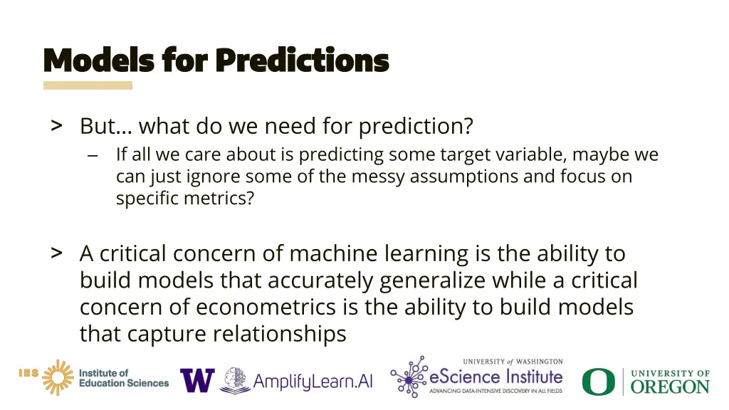 models for predictions models for predictions 4