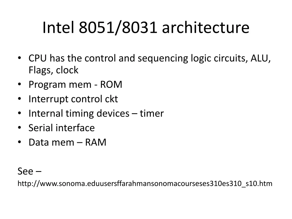 intel 8051 8031 architecture 1