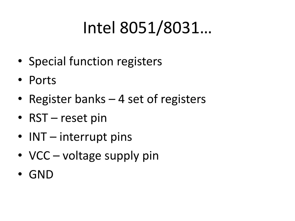 intel 8051 8031