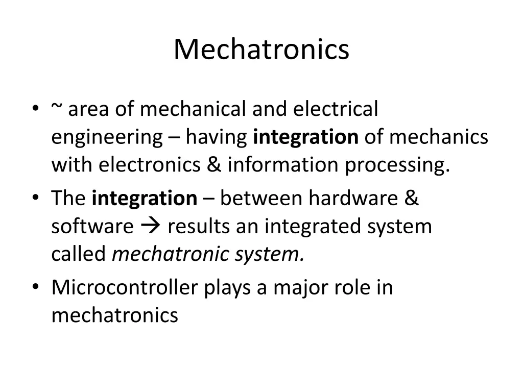mechatronics
