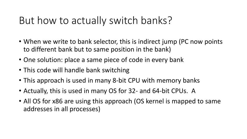 but how to actually switch banks