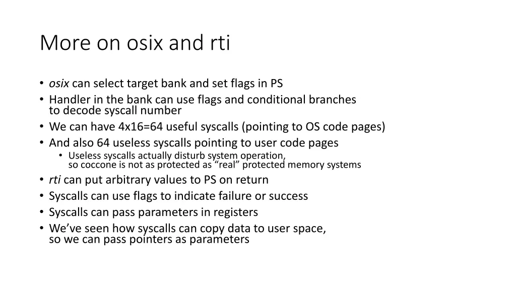 more on osix and rti