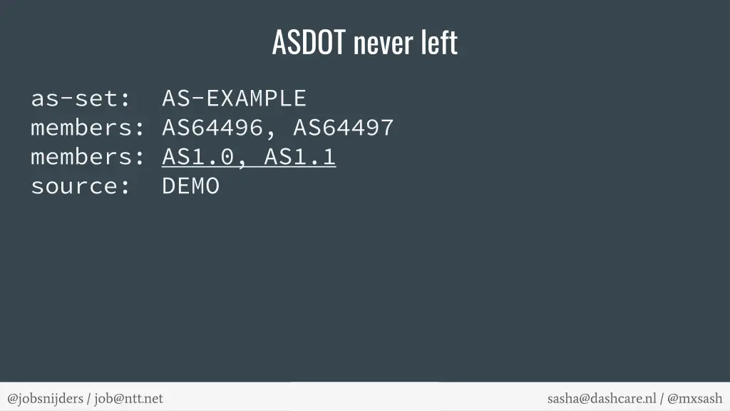 asdot never left