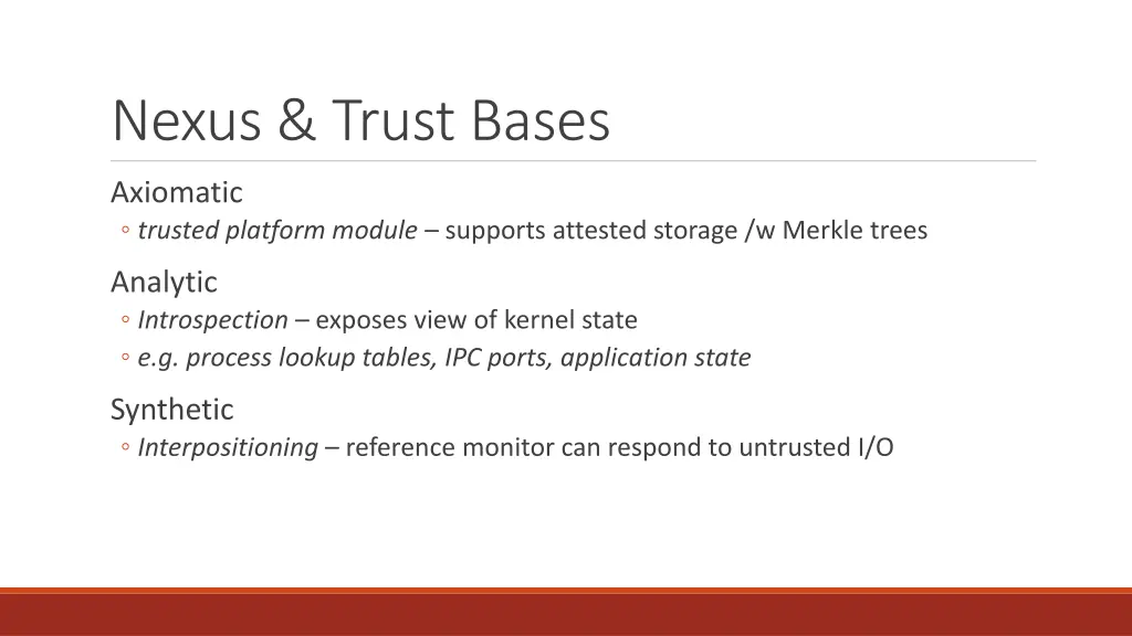 nexus trust bases