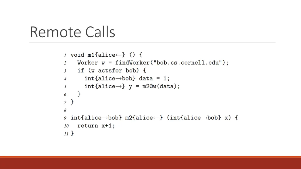 remote calls