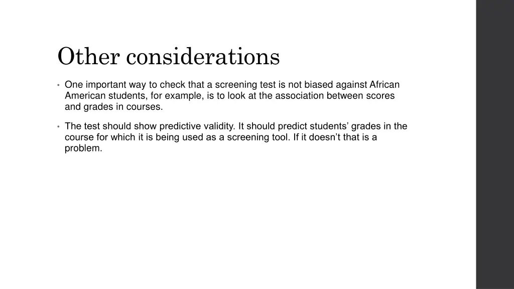other considerations 1