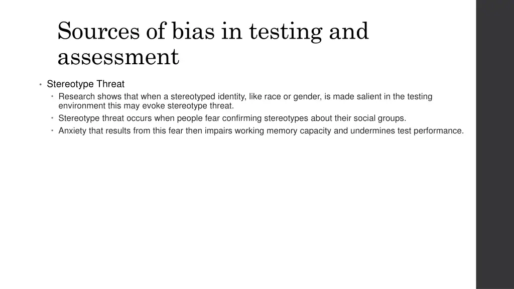 sources of bias in testing and assessment 1