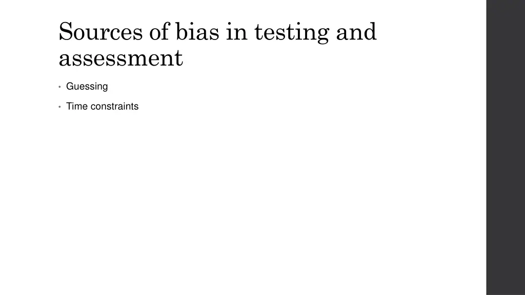 sources of bias in testing and assessment 2