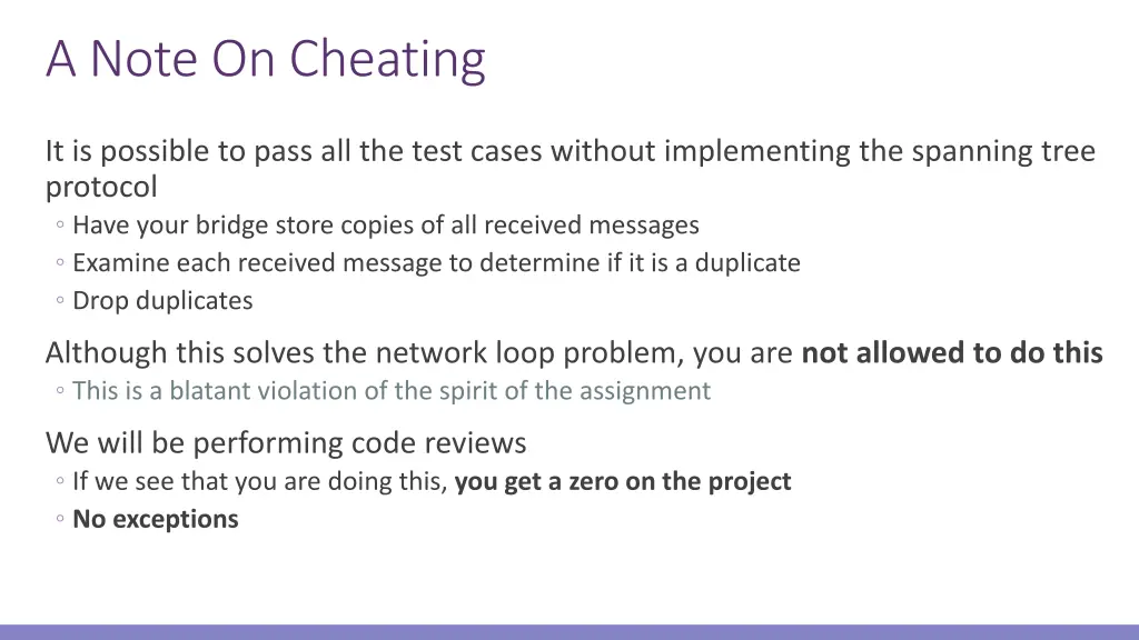 a note on cheating