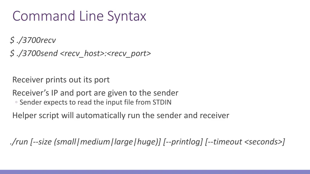 command line syntax