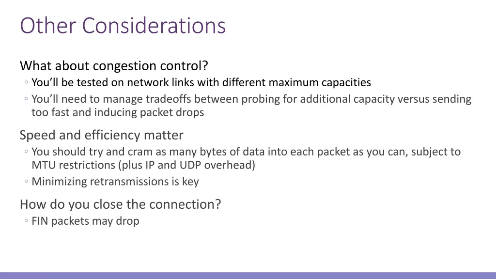 other considerations