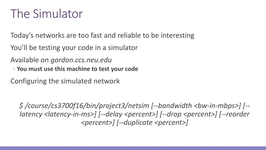 the simulator