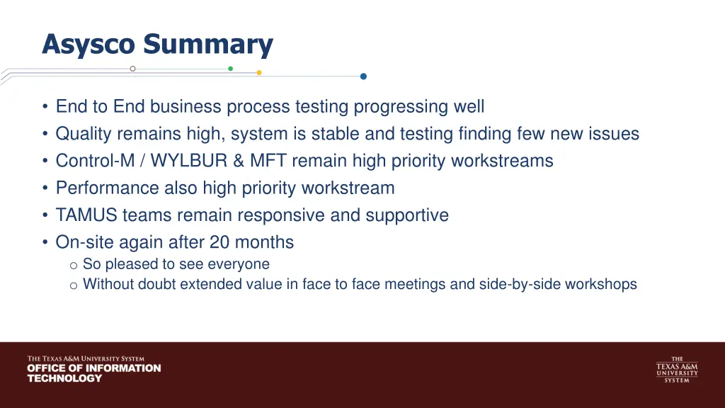 asysco summary