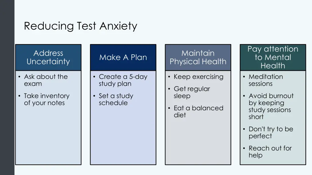 reducing test anxiety