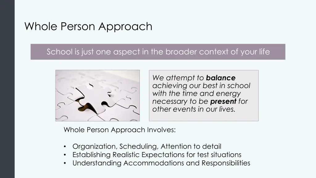 whole person approach