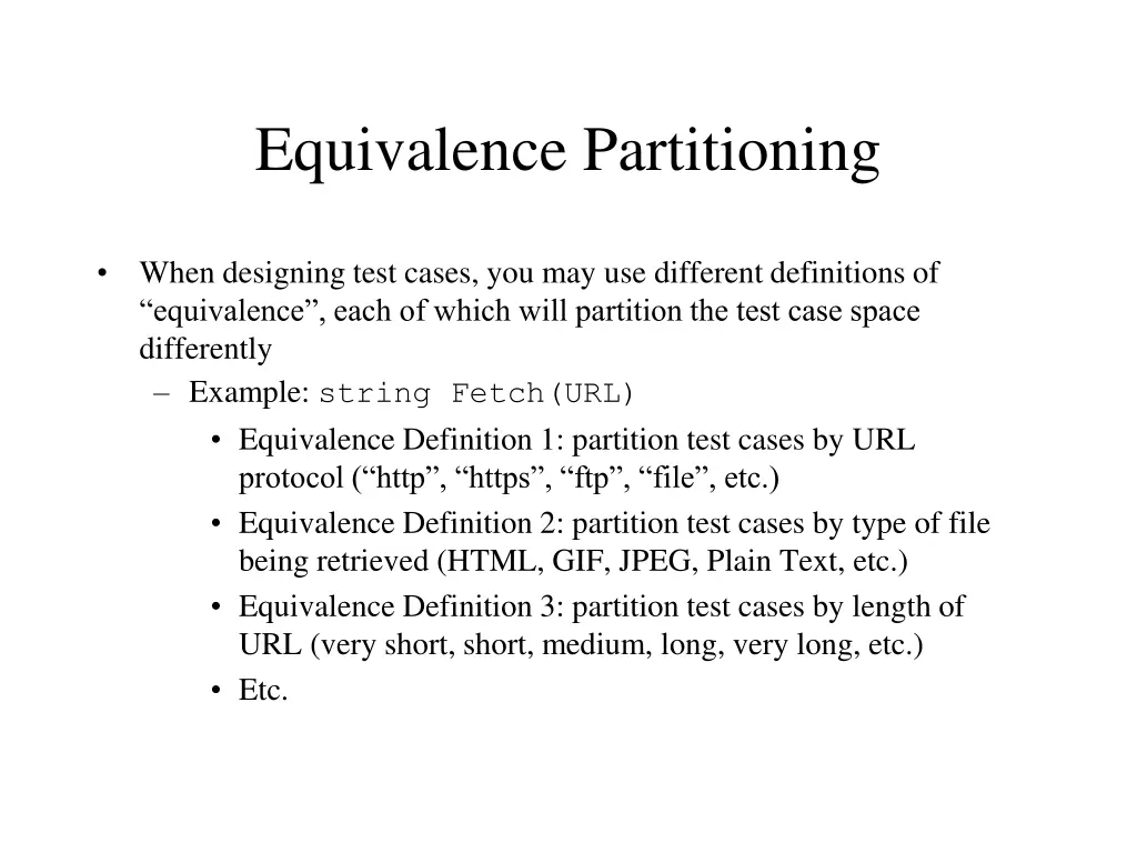 equivalence partitioning 6