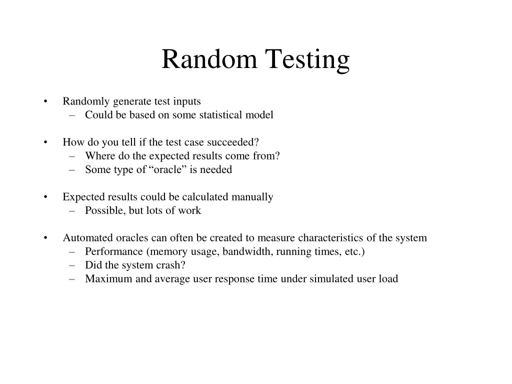 random testing