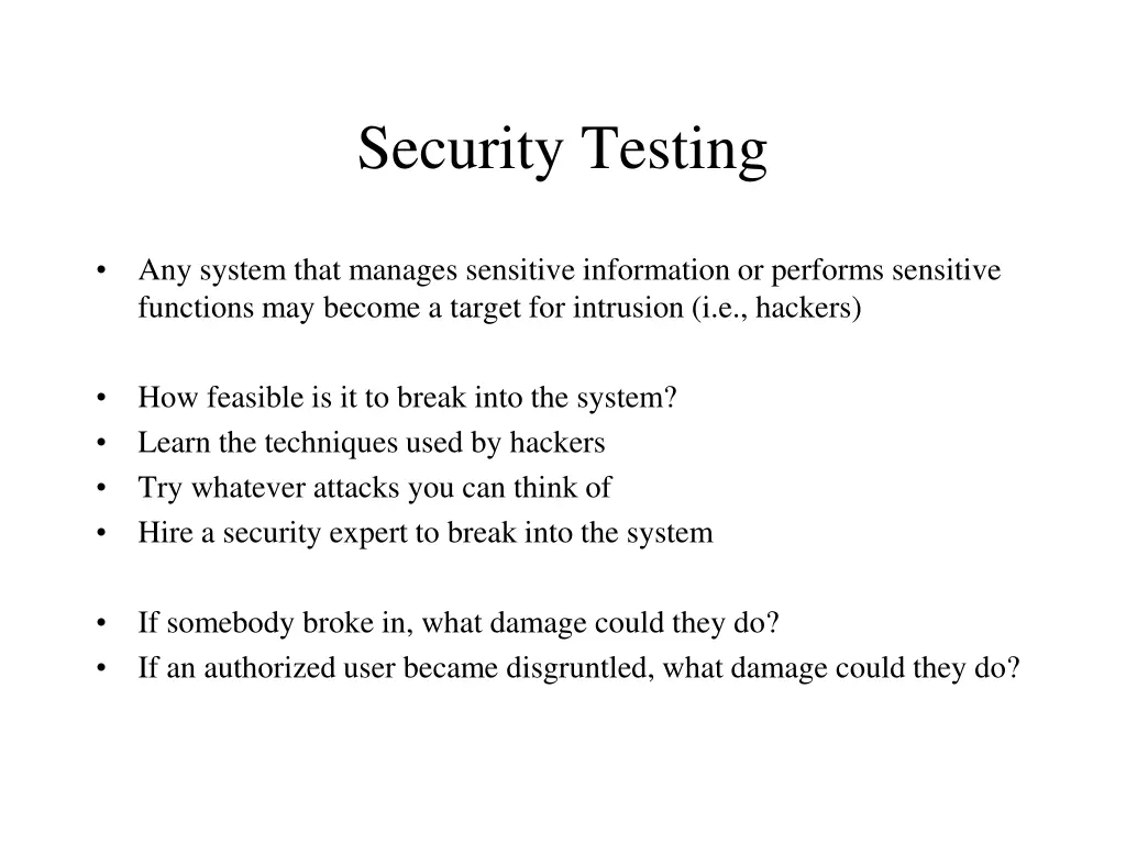 security testing
