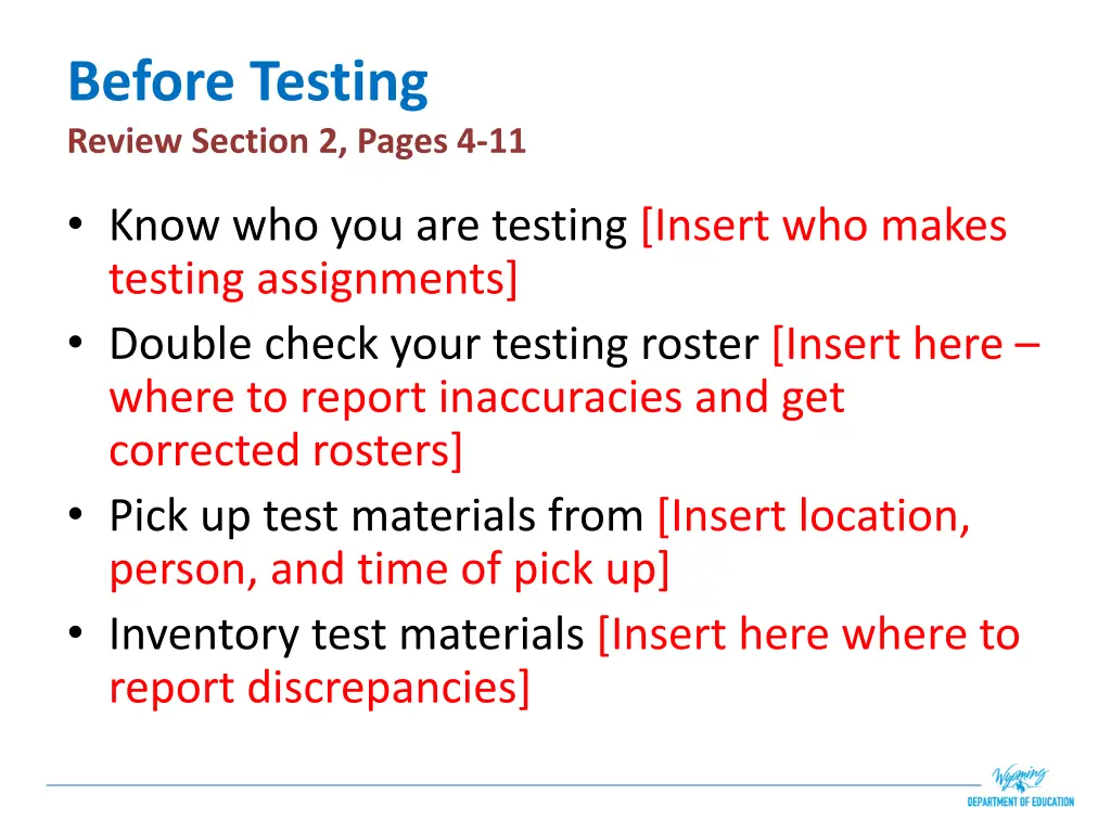 before testing review section 2 pages 4 11