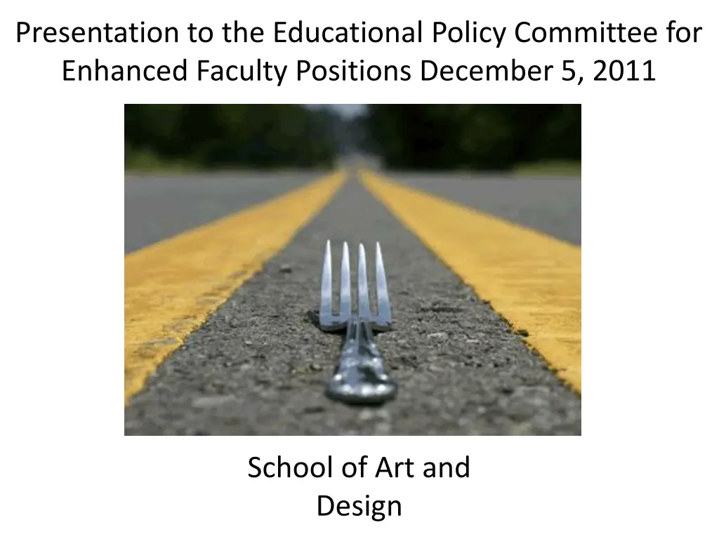 presentation to the educational policy committee