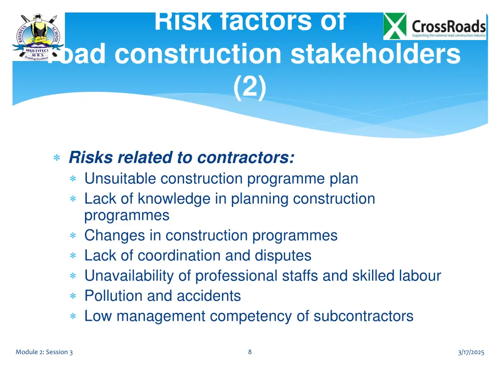 risk factors of 1