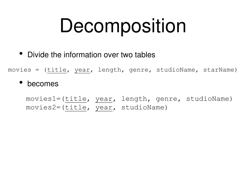 decomposition