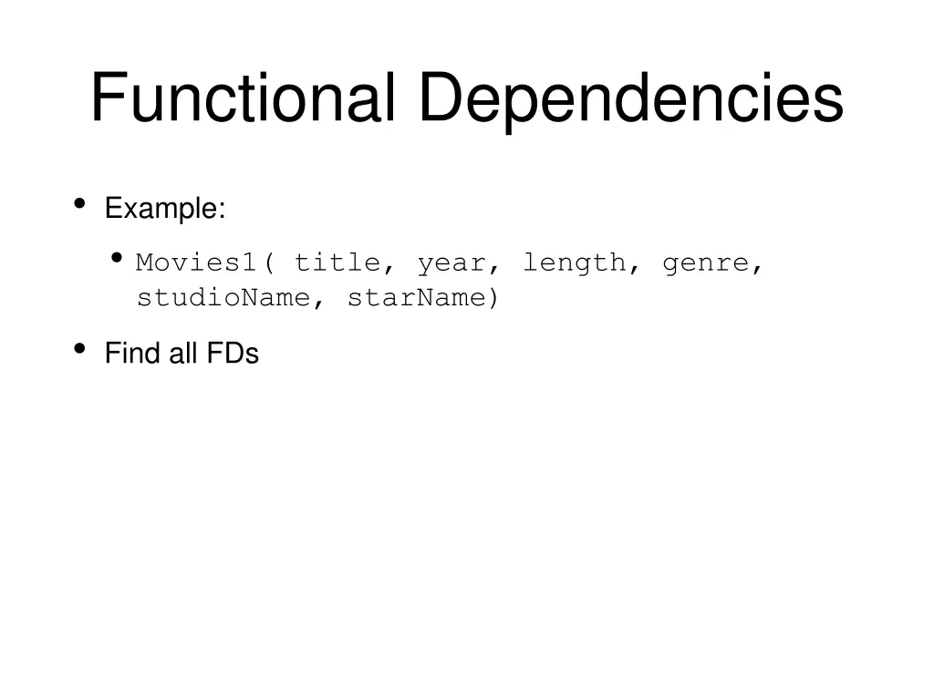 functional dependencies 2