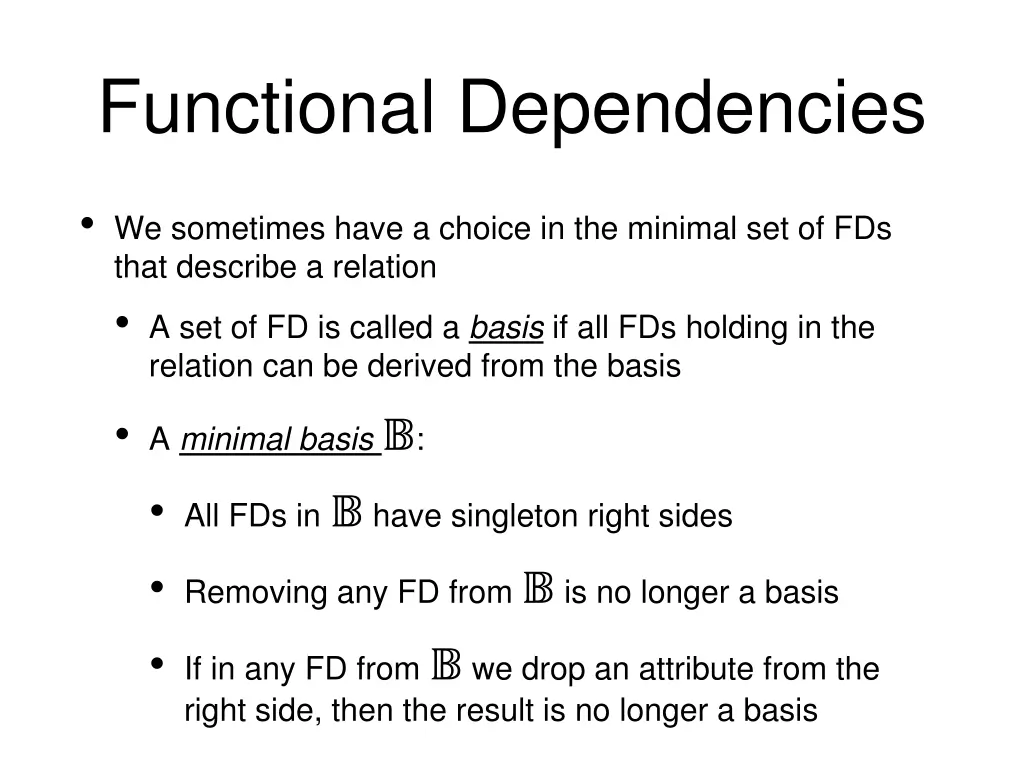 functional dependencies 23
